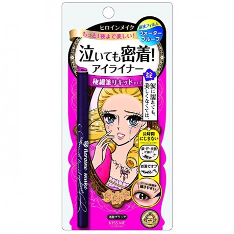Kiss Me Heroine Make Smooth Waterproof Liquid Eyeliner, Black