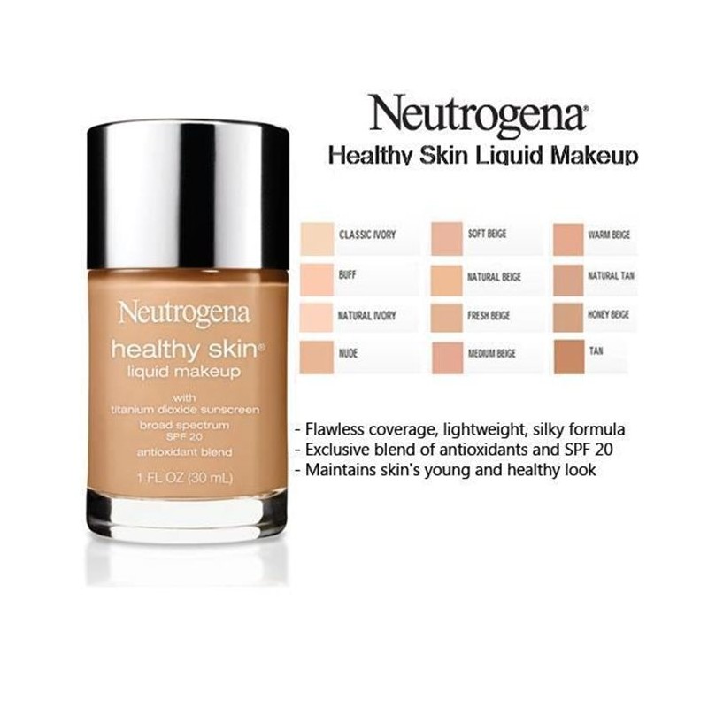 Neutrogena Makeup Color Chart