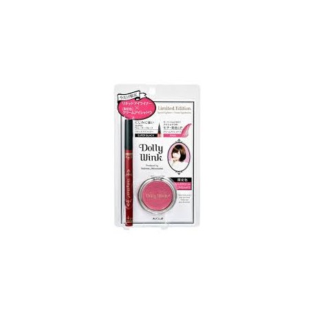 Koji - Dolly Wink Liquid Eyeliner Waterproof (Black) + Pink Cream Eyeshadow