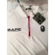 A BATHING APE RELAXED JERSEY POLO Men, white size M