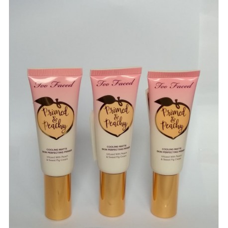 TOO FACED Primed & Peachy Cooling Matte Perfecting Primer – Peaches and Cream Collection unbox full size