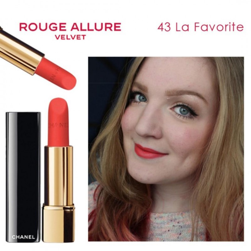 Chanel Rouge Allure Velvet Lippenstift für Frauen 3,5 g Farbton 43 La  Favorite