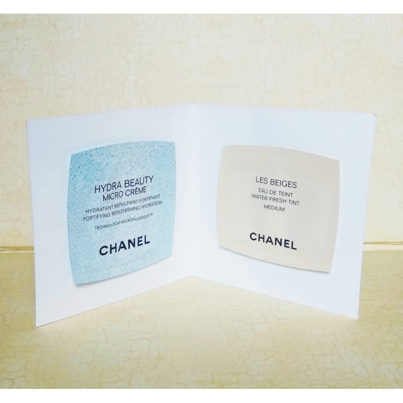 chanel Les beiges foundation + Hydra beauty micro creme Sample Card -  BeautyKitShop