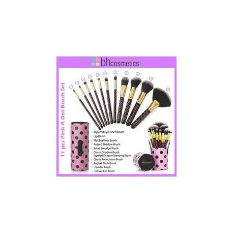 BH Cosmetics 11 pc Pink-A-Dot Brush Set