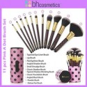 BH Cosmetics 11 pc Pink-A-Dot Brush Set