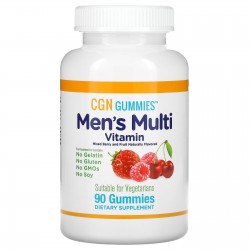 CGN Men’s Multi Vitamin Gummies Mixed Berry and Fruit Flavor, 90's