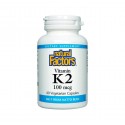 Natural Factors, Vitamin K2 MK7 100 mcg 60 Vegetarian Capsules
