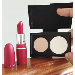 Mac Set Mini Studio fix powder & Lipstick