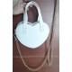 Sephora White heart shaped bag with gold chain (crossbody)