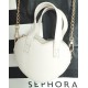 Sephora White heart shaped bag with gold chain (crossbody)