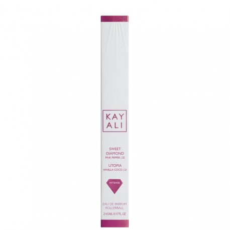 Kayali Sweet Diamond Pink Pepper 25 & Utopia Vanilla Coco 21 EDP Rollerball